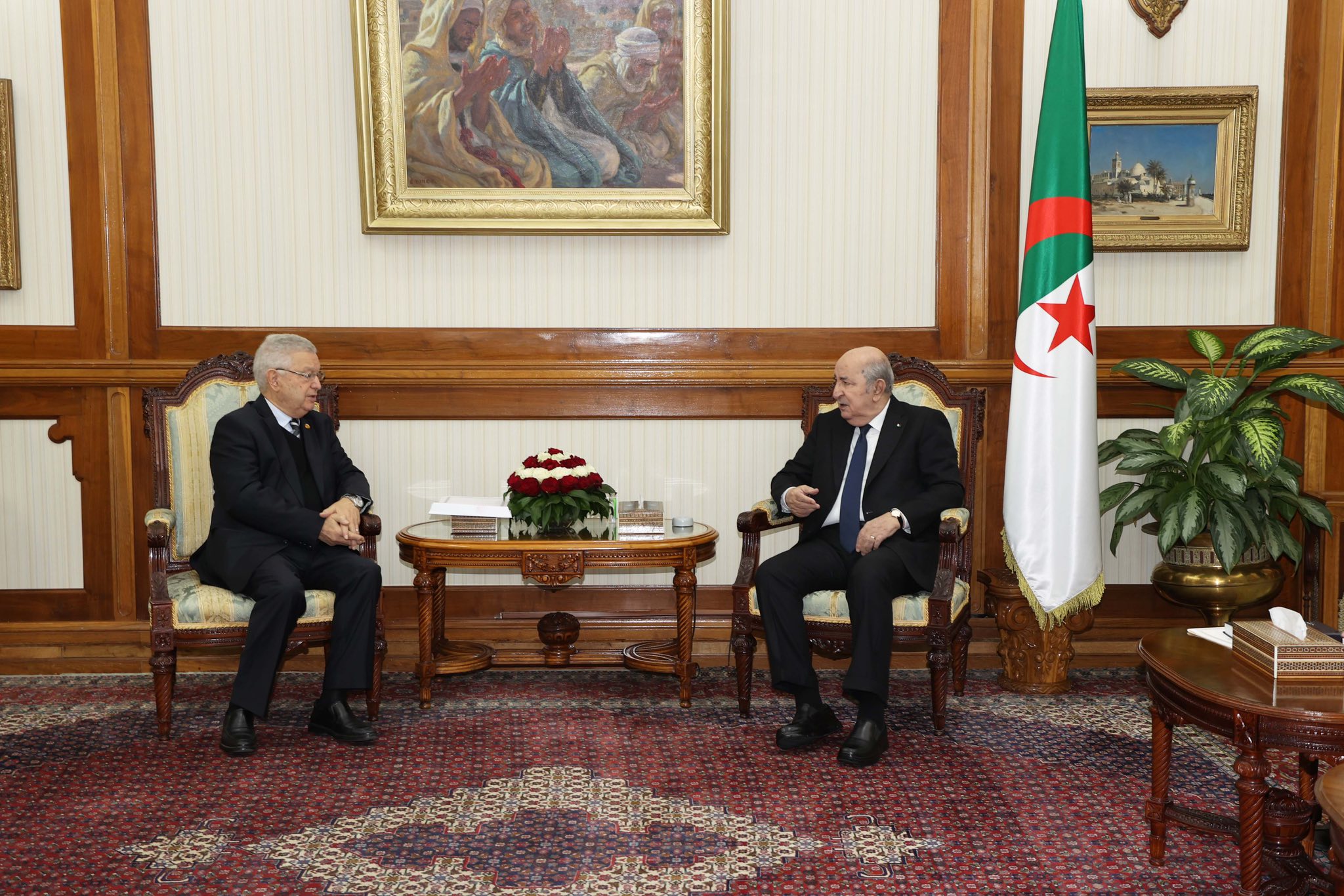 رئيس الجمهورية رئيس مجلس الأمة استقبال